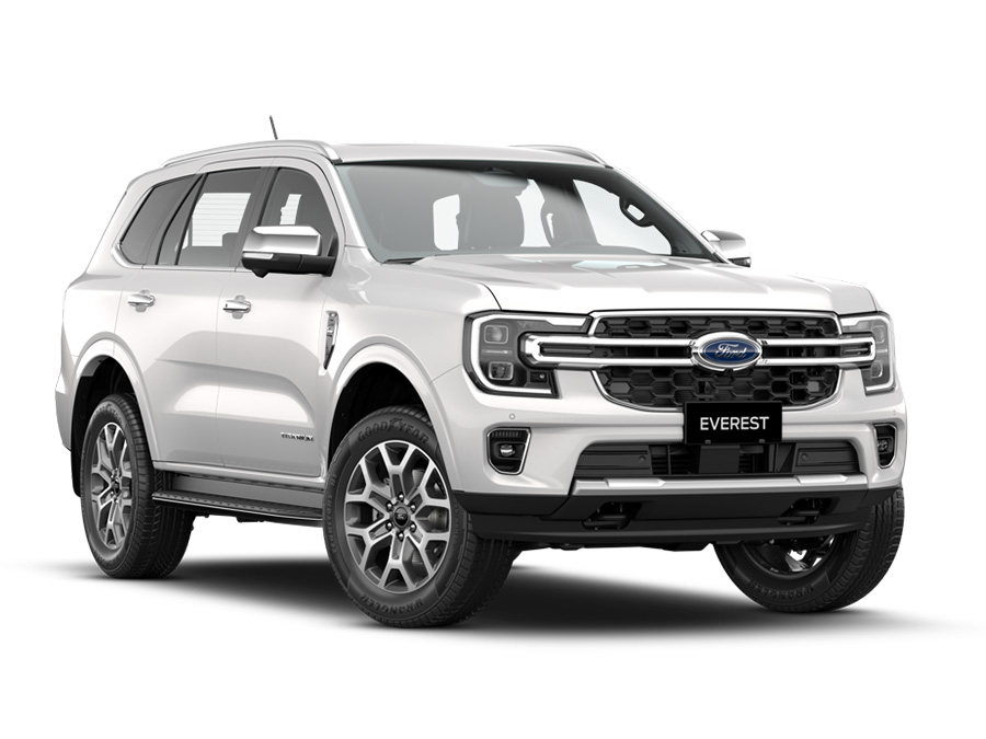Xe Ford Everest Titanium 4x4 màu trắng mạnh mẽ và hiện đại