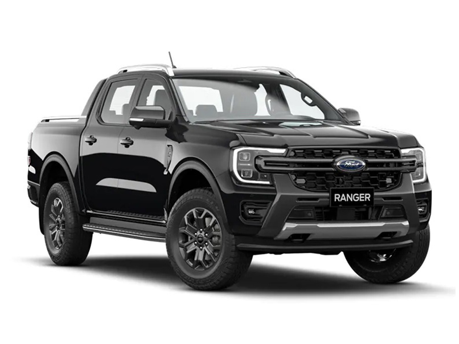 Xe Ford Ranger Wildtrak màu đen mạnh mẽ 2024