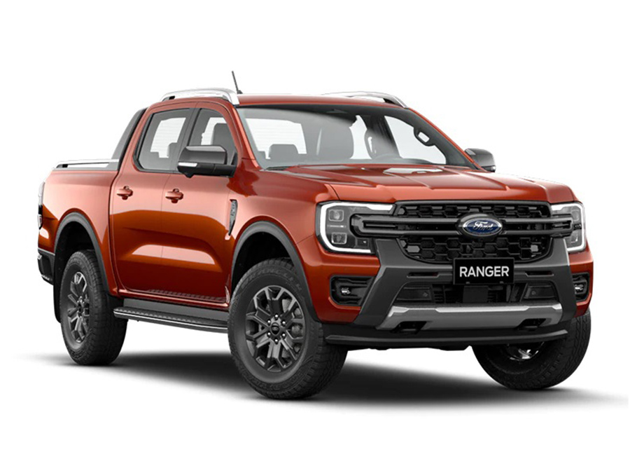 Xe Ford Ranger Wildtrak màu đỏ cam cá tính 2024