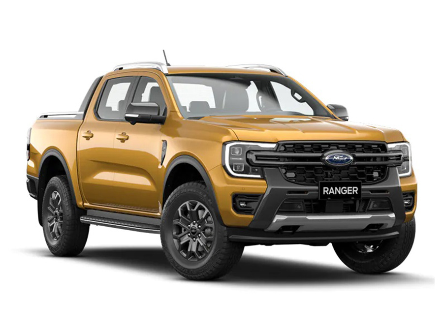 Xe Ford Ranger Wildtrak màu vàng Luxe nổi bật 2024