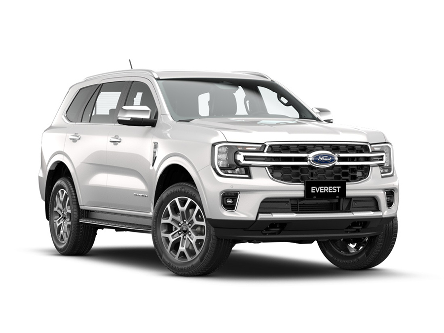 Ford Everest Titanium 4x2 màu Trắng – SUV 7 chỗ gầm cao, động cơ diesel mạnh mẽ